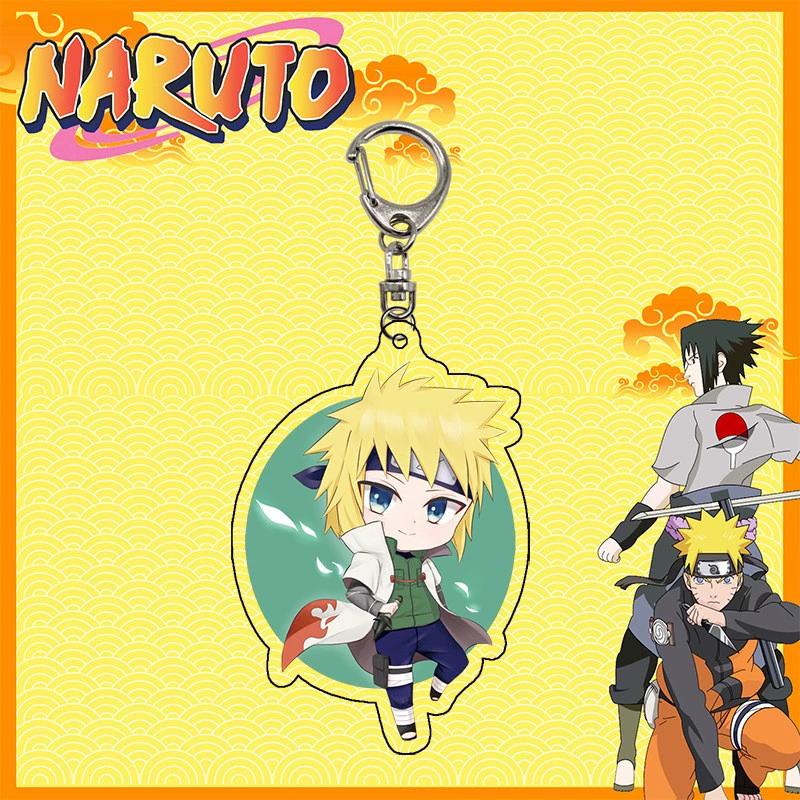 Anime Naruto Akryl nyckelring tillbehör Uzumaki Naruto Tecknad nyckelring