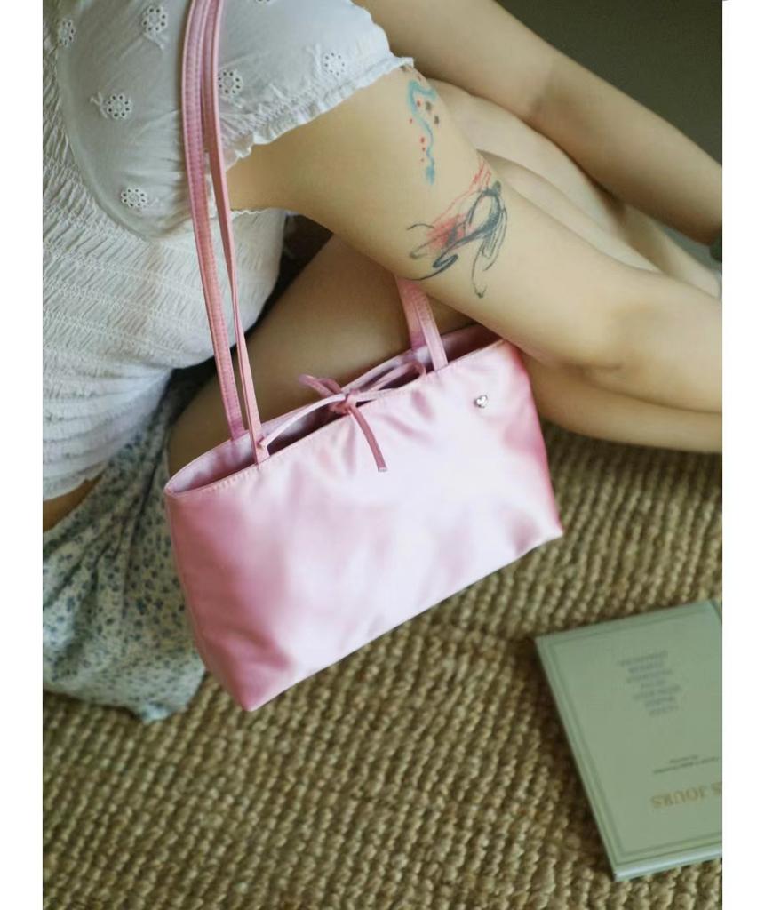 Ballet French Simple Retro Velvet Satin Handheld Small Square Bag Shoulder Underarm Bag