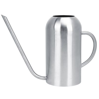 Olla de riego de acero inoxidable de 1,5 L para plantas suculentas, con pico largo, herramienta de riego para jardín y flores