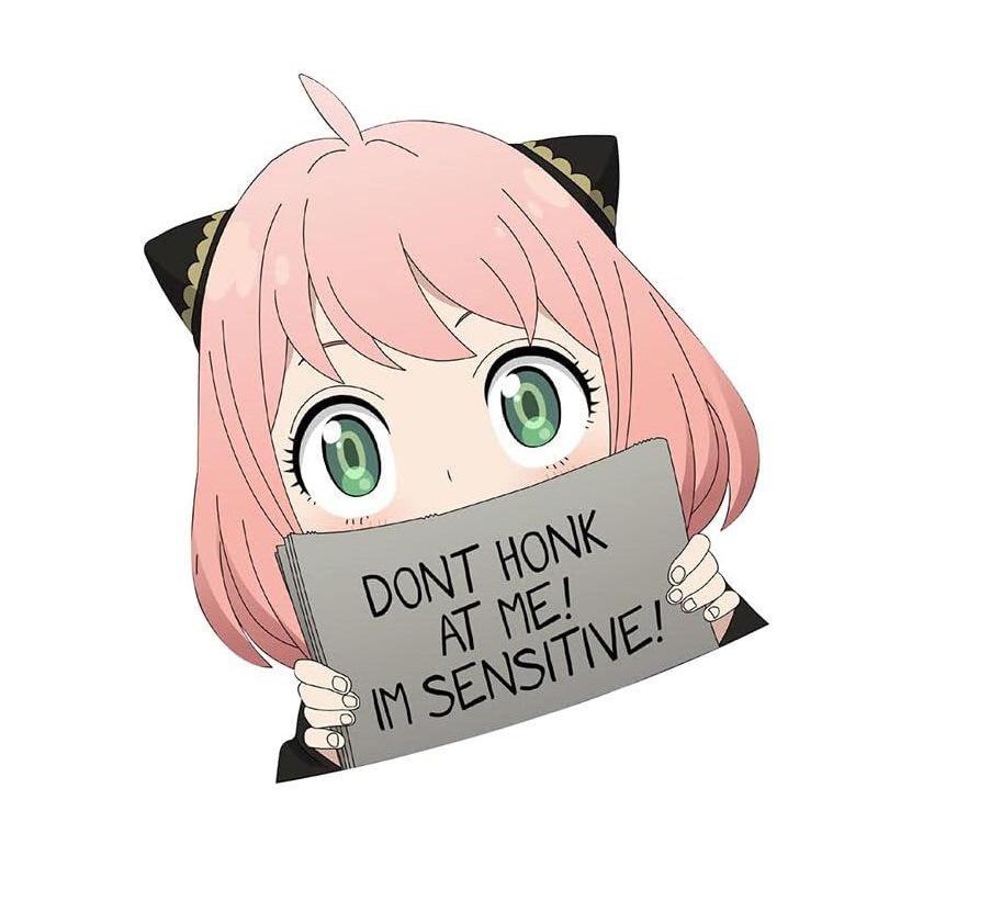 

Аниме Наклейка на машину Шпион - Смешная, самоклеящаяся для автомобилей, компьютеров и стекла розовый