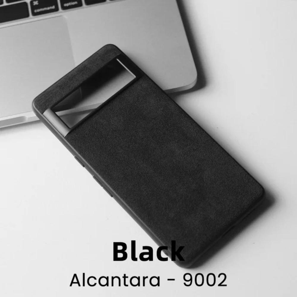 Alcantara Hülle für Google Pixel 10 Pro XL 5G 9 Pro 9A 8 8A 7A 7 6A 6 Pixel Fold Natürliches Wildleder Leder + Weiche Kante + PC Harte Abdeckung