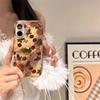 Golden Brown Leaves Clear Phone Case for IPhone 16 15 14 13 12 11 Pro Max XS X XR SE2 7 8 Plus 15 Vortex Pattern Hard Back Cover