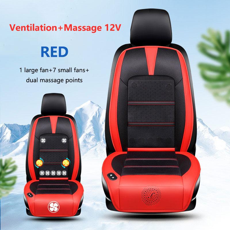 

Summer Breathable Ice Silk Electric Cooling Message Car Home Seat Pad Cushion Built-in Air Ventilated Fans For All Cars Chair