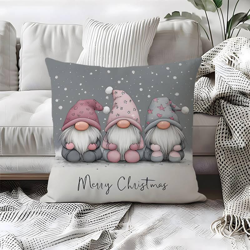 Uroczy Pies i Kot na Świątecznej Poszewce na PoduszkęNadaje się do sofy samochodu sypialni dekoracyjna poszewka na poduszkę poszewka na poduszkę