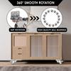 4Pcs Caster Wheel Set 1/1.5/2 inch Small Soft Rubber Side Mount Angle Furniture Move Safety Brakes Swivel Castor Silent For Cart