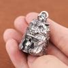 Vintage Gladiator Wolf Skull Guardian Bell Pendant Charm Stainless Steel Necklaces Punk Hip Hop Men Women Jewelry Halloween Gift