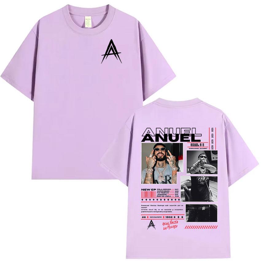 Rapper Anuel AA Album 2025 Graphic T Shirt Unisexs Hip Hop Gothic Retro Short Sleeve TShirts Clothing High Quality Cotton Tshirt