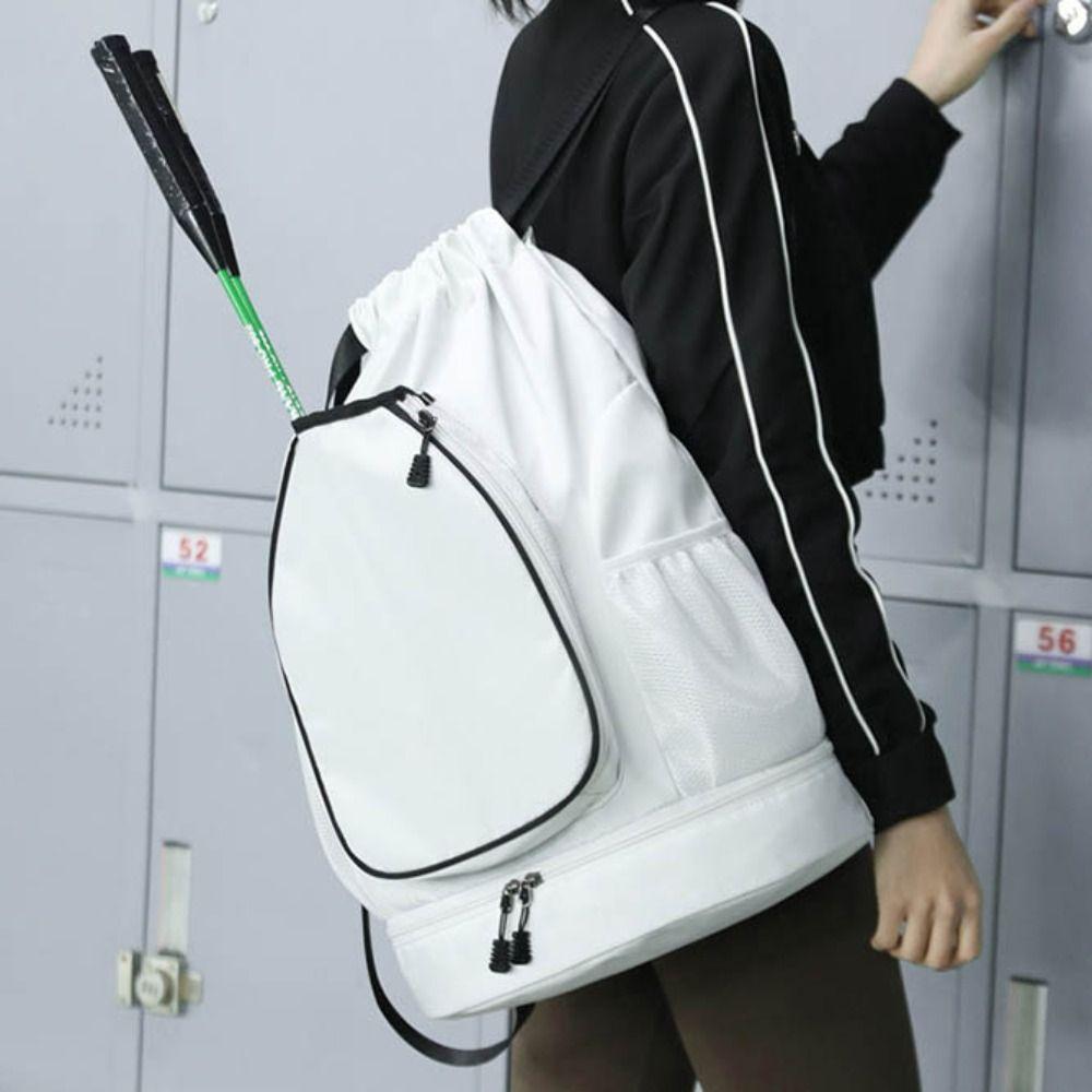 2 Rackets Tennis Racket Backpack with Shoes Pocket Gym Pack Badminton Sports Bag  Outdoor Sports