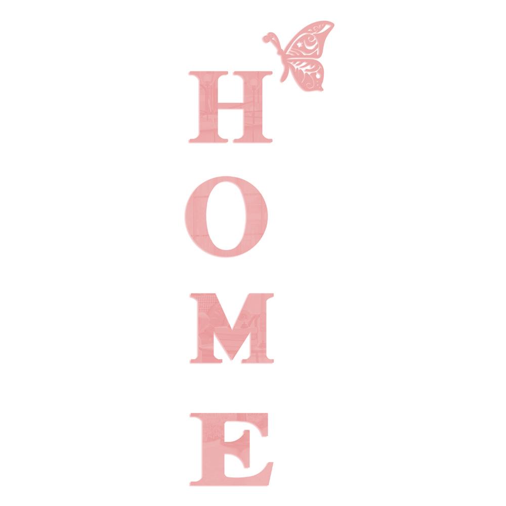 

HOME Family Slogan 80 x 27cm 3D Acrylic Mirror Wall Sticker Living Room Entrance Home Decoration G