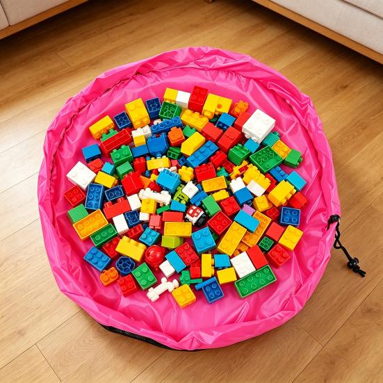 Spielzeug-Aufbewahrungstasche mit Kordelzug, wasserdicht, große Kapazität, Organizer für Spielzeug, Puzzles, Bausteine, Strand, Pool, Badespielzeug