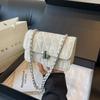 Fashion Shoulder Chain Bag, Women'S Crossbody Small Square Bag, Niche High-Value Diamond Commuter Armpit Bag