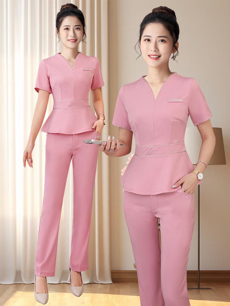 Women's Summer Professional Beautician Attire for Salon & Medical Aesthetics