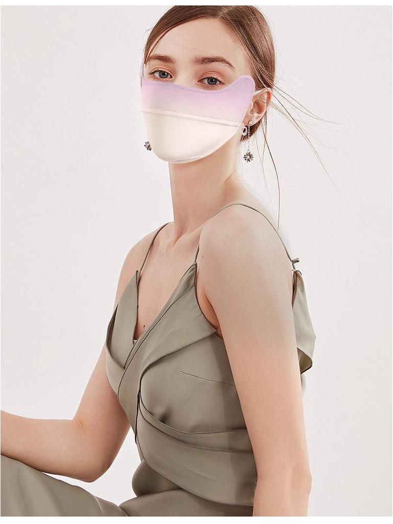 Blush Eye Corner 3D Sunscreen Mask: Breathable, UV-Protective Nylon Ice Silk for Summer Women