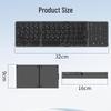 Foldable Bluetooth Keyboard with Numeric Touchpad - Rechargeable, Mini, Universal for Tablets, Phones, & Computers