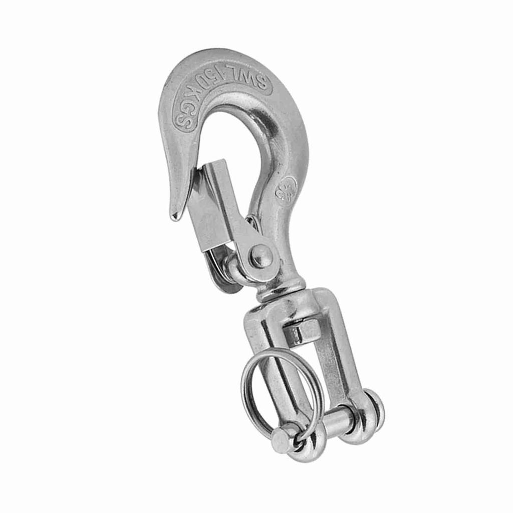 304 Stainless Steel Swivel Eye Clevis Lifting Chain Snap Hook 150KG Working Load Limit 90mm