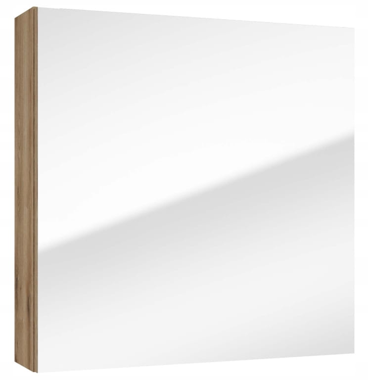 Bathroom Cabinet with Mirror, Hanging, 60x60 Cm, Oak Evoke Rietti
