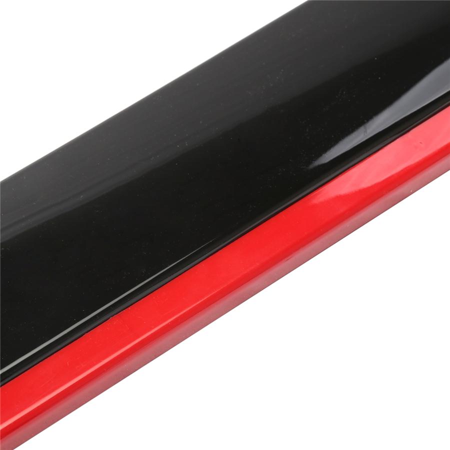 2.2M Glossy Black Red PP Car Side Skirt Extensions Universal Splitters
