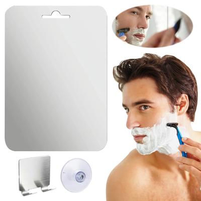 Fogless Shower Mirror Anti-Fog Shower Mirror Shatterproof Frameless Shower Mirror Wall Hanging Mirror for Men Women