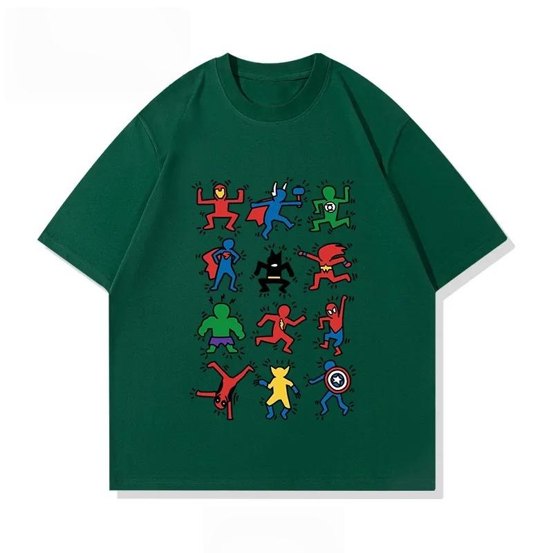 

Adult and Childrens Minimalist Line Marvel Hero Pure Cotton Tshirt A Musthave for Fans Going Out S