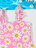 2026 European Girls' Printed One-Piece Swimsuit for Toddlers