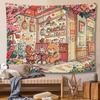 VIKAMA Pink Cartoon Tapestry Adorable Bedroom Wall Decor Cute Girls Room Accent Aesthetic Backdrop Wall Art home