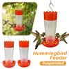 Kunststoff Kolibri Futterspender, Ameisen- und Bienenfeste Kolibri Futterspender zum Aufhängen im Freien, Auslaufsichere Nektar Futterspender mit 4 Futteröffnungen und Sitzstangen