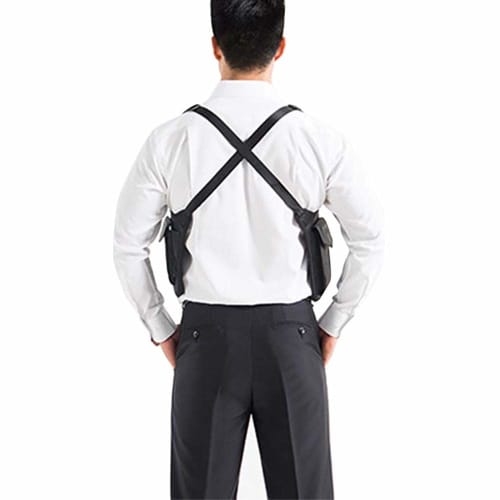 Anti-theft Hidden Underarm Strap Wallet Holster, Nylon, Leisure, Outdoor, Double Shoulder Pockets, Secret Service Tactical Bag (Black)