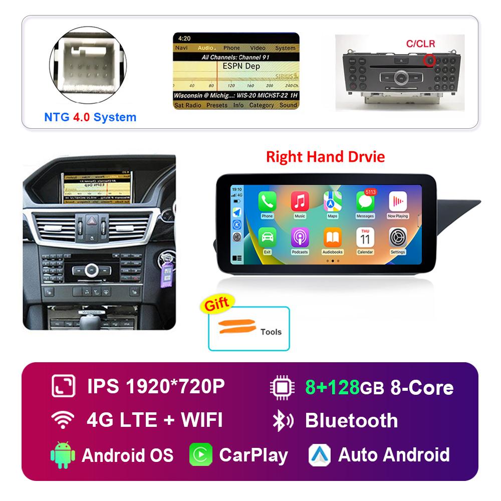 10.25 Inch Right Hand Drvie for Mercedes Benz E Class W212 2009 - 2015 NTG 4.0 4.5 System Android Car Radio Multimedia Player