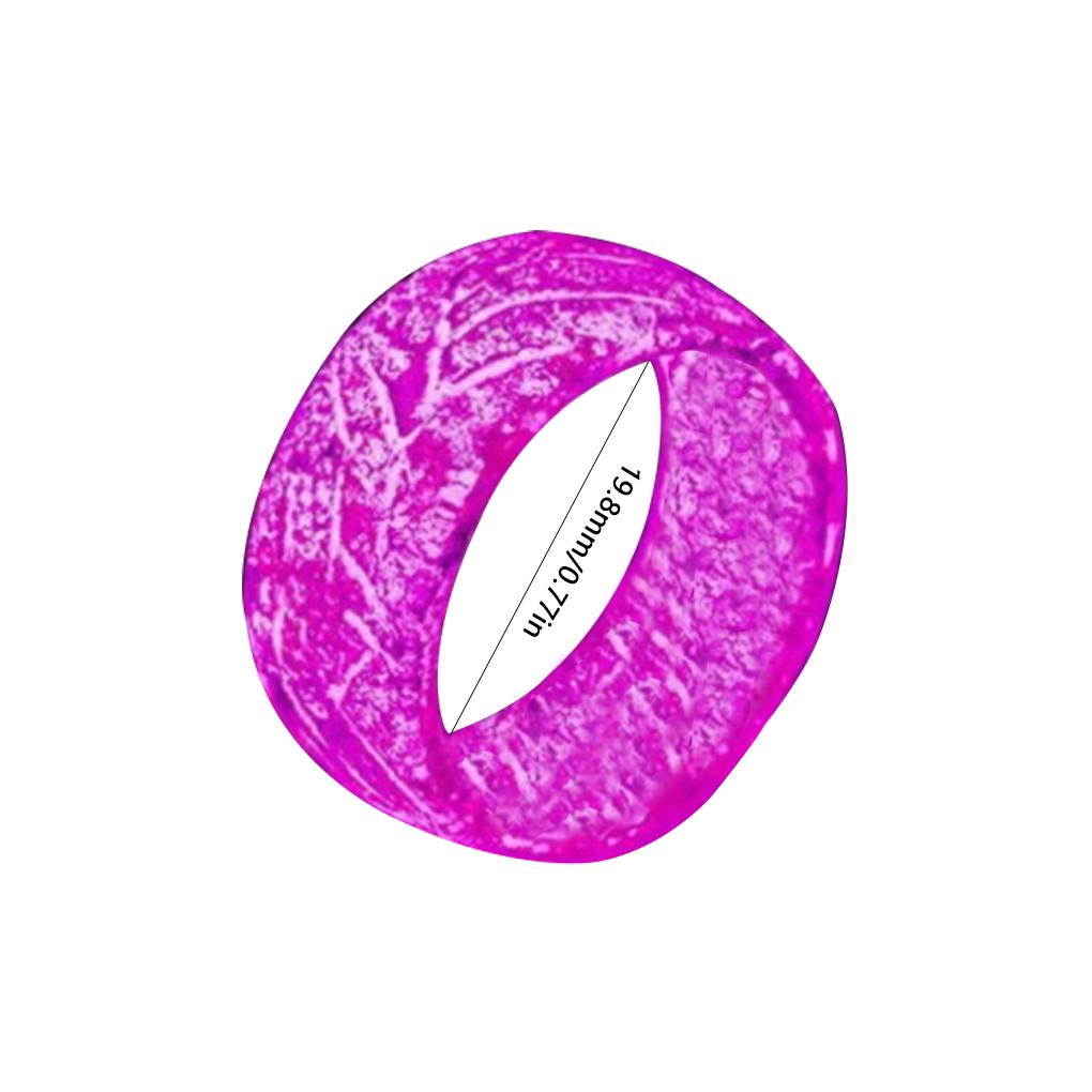 Fashion Colorful Luminous Resin Ring Women Men Fluorescent Glowing Rings
