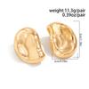 IngeSight.Z Fashion Metal Smooth Irregular Stud Earrings Women Exaggerated Hollow Geometric Ear Earring Jewelry Gifts 2026 New