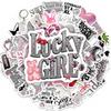 50 Sweet Cool Pink Silver Wind Girl Stickers Y2K Spice Girls Waterproof Decorative Stickers Fashion Exquisite Stickers