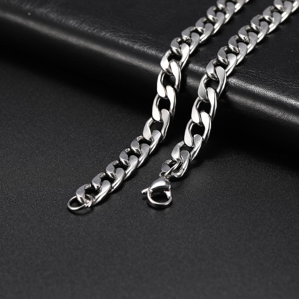 Cadenas Cubanas de Acero Inoxidable My Shape de 3 mm a 10 mm para Hombres Cadenas Masculinas Cadena Figaro Caja Gargantilla Joyería Punk 45 cm 50 cm 60 cm