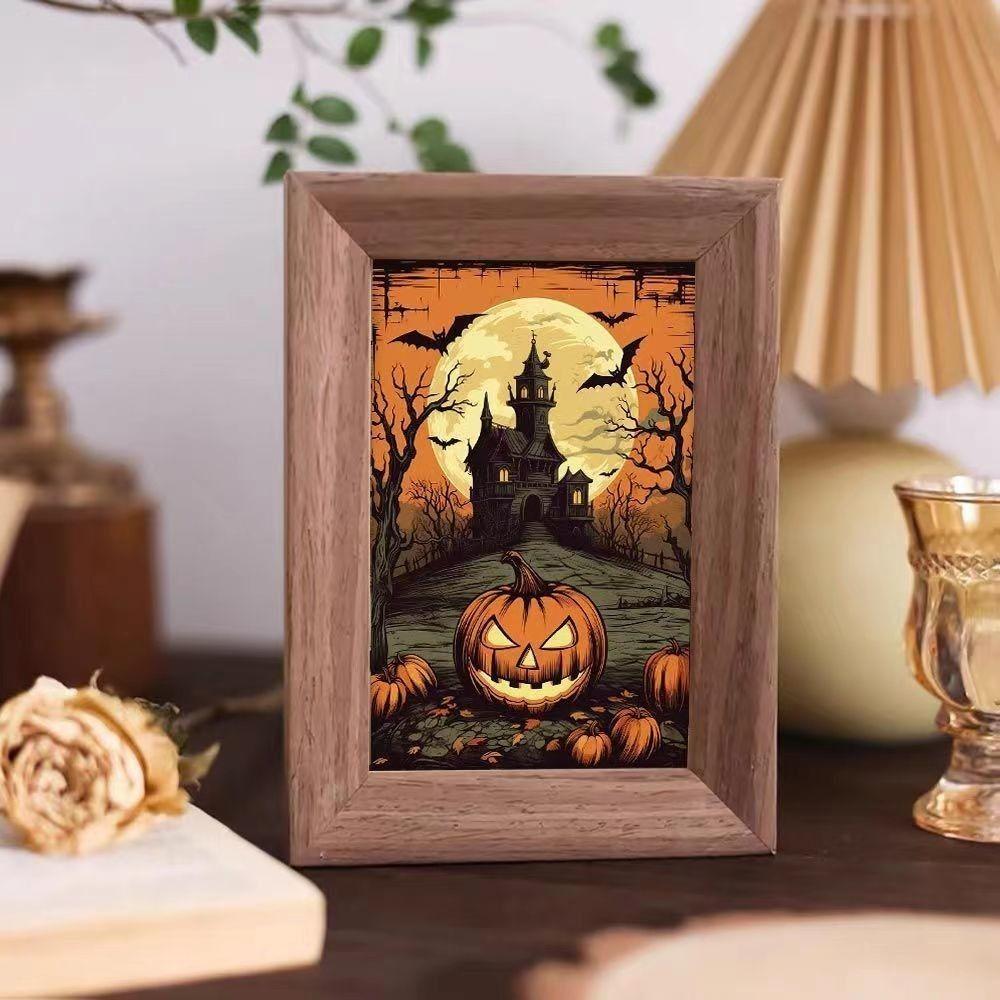 10pcs/set Black Cat Pumpkin Themed Halloween Message Cards  Home Party Decor
