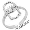 Punk Male Jewelry Mushroom Bone Moon Star Ring Stainless Steel Adjustable Rings For Women Men Accessories Leaf Finger Bague Gift