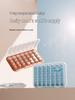 Weekly Portable Pill Organizer and Dispenser with Large-Capacity Pill Splitter