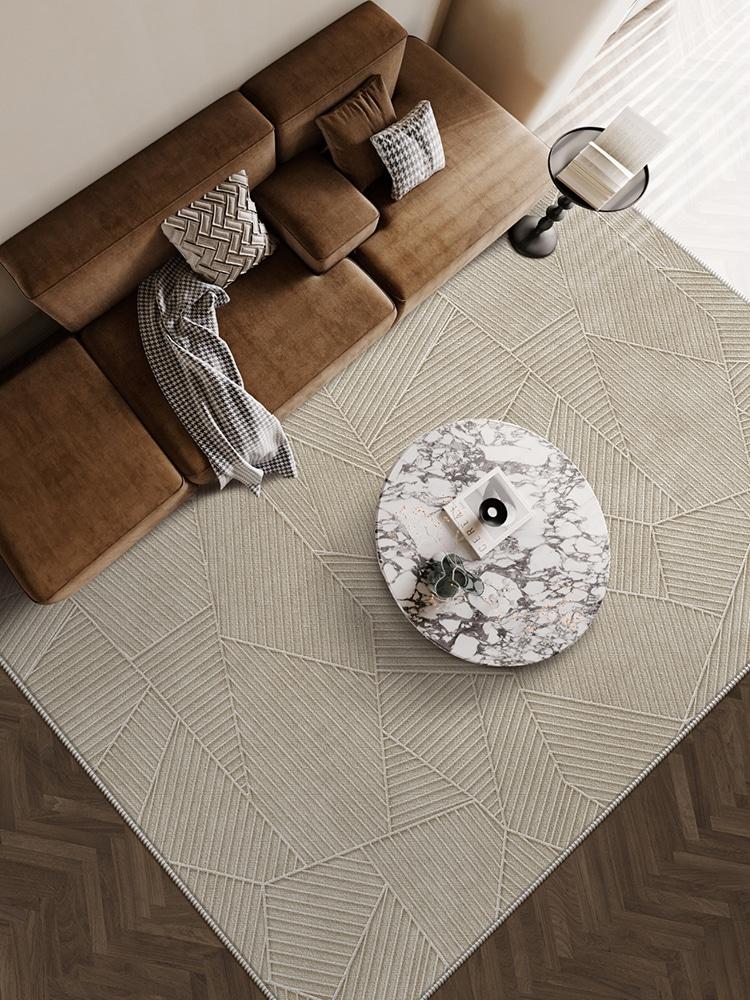 Modern Style Carpets for Living Room Fluffy Soft Lounge Floor Mat Thick Plush Cloakroom Rug Large Area Bedroom Decor Line Carpet