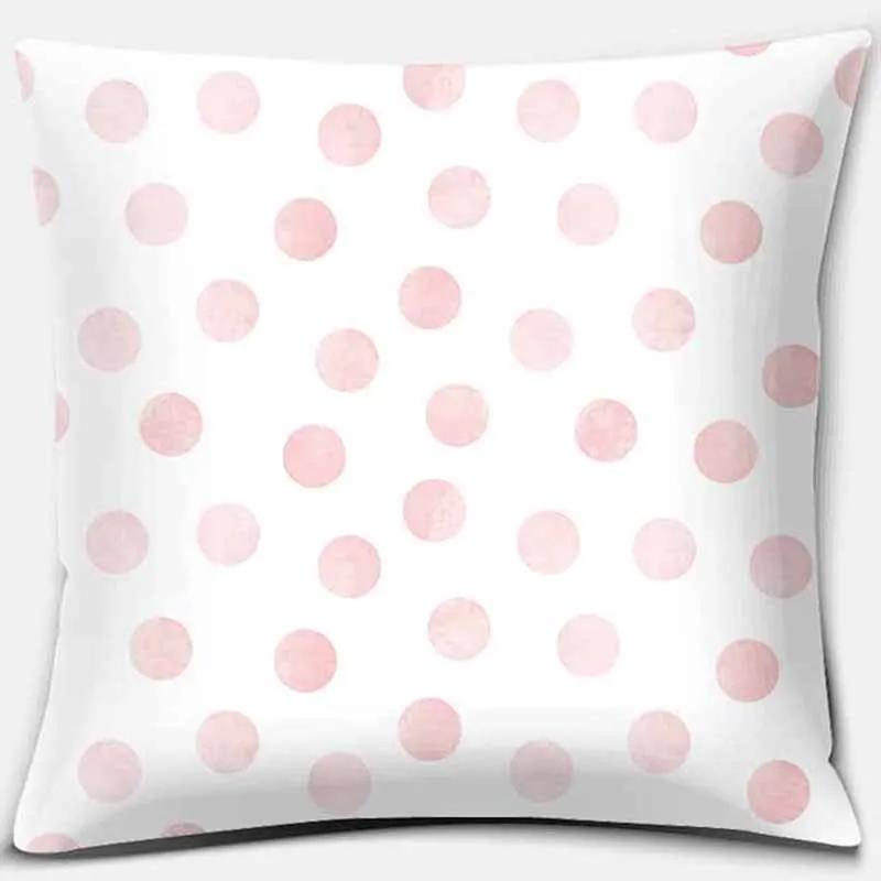 Taie d'oreiller carrée imprimée rose, housse de coussin de canapé, décoration de la maison, voiture