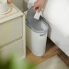 Push Top Bathroom Storage Bucket Garbage Can for Tight Space for Home and Office Control