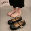 Designer Women Flat Shoes Fashionable and Versatile Square Toe French Mary Jane Shoes Women New Summer Soft Soled Beanie Shoes