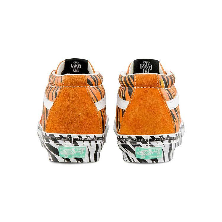 Vans Unisex Aries x Og Sk8-Mid Lx Tiger Bright Orange Black VN0A4BVC9WW