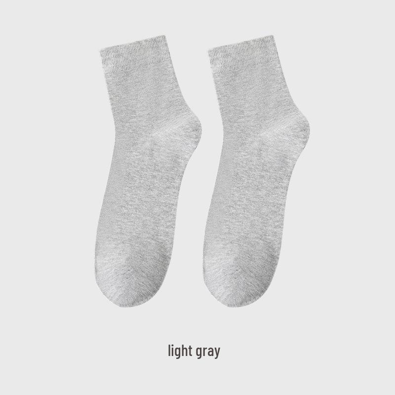 Unisex Summer Boat Socks - Thin, Breathable, Sweat-Absorbing, Deodorant, Black/White/Gray, Solid Colors, Year-Round Comfort