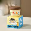 Cartoon English Casual Cup Silicone Lid Direct Drinking Mouth Coffee Cup Small Capacity Mocha Ceramic Hand Holding Cup Birthday Gift