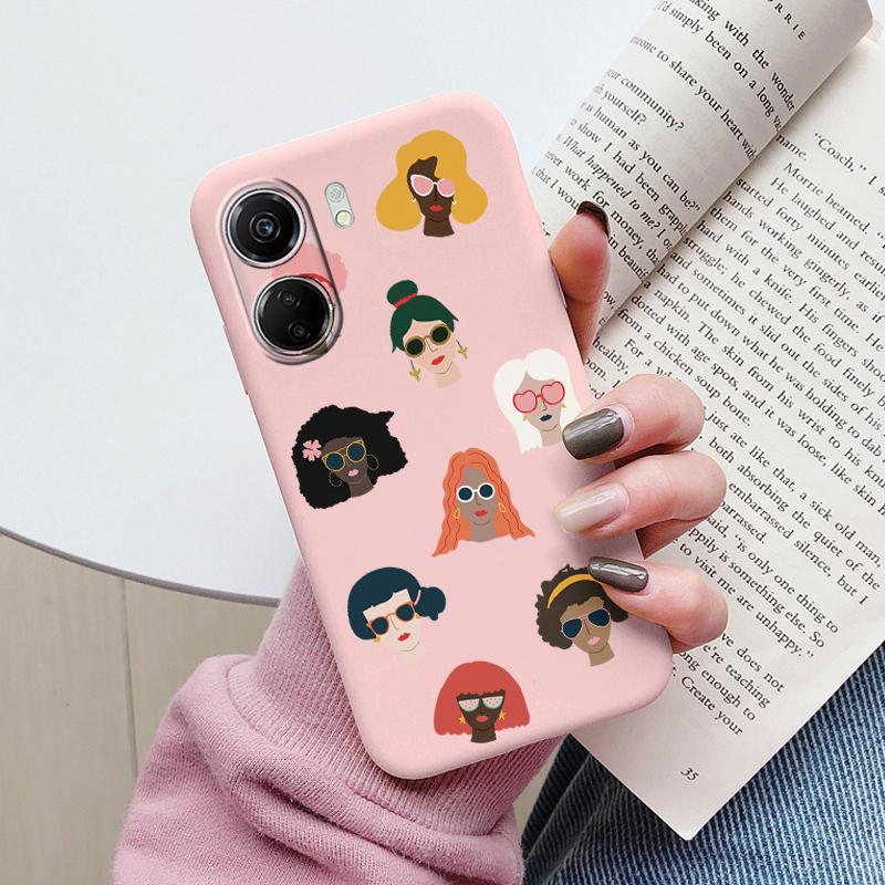 For Poco C65 Phone Case Silicone Soft TPU Protective Soft Cat Coque Para Fundas For Xiaomi Poco C65 Capa Little Dinosaur Shell