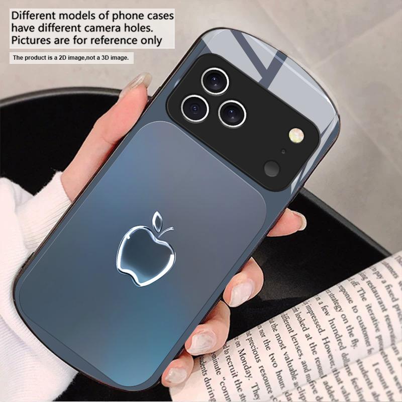Metallic Gray Texture For iPhone 17 16 15 14 13 Plus 12 Mini 11 Pro Max XR Xs Max X 7 8 6S 22 20 Elliptical Glass Phone Case