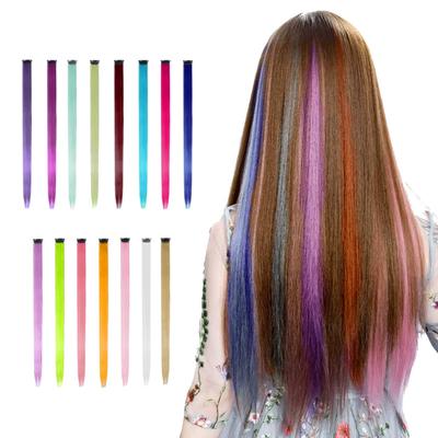 Color Hair Patch Hair Patch Multi-color Hanging Ear Dyed Wig Female Highlights Straight Hair Patch