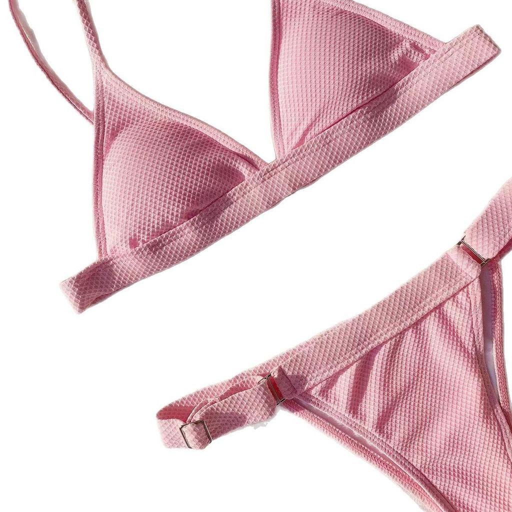 Women's Solid Color Split Bikini Swimsuit - European and American Style