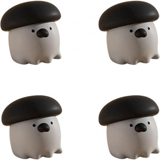 4 Pack Corner Protector Baby Proofing Silicone Table Corner Protector Guards Cute Mushroom Rubber Corner Protectors for Sharp Corners Furniture