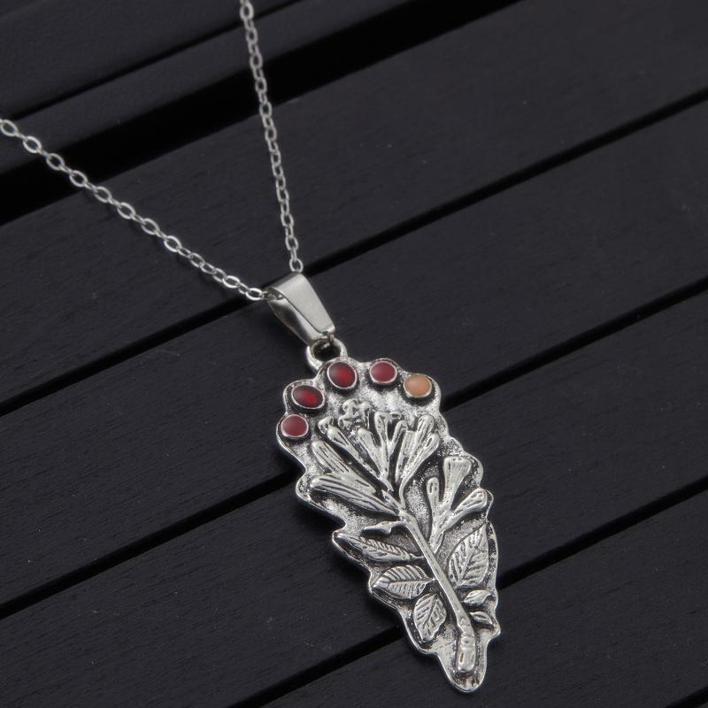 Vintage Punk Style Color Inlaid Zircon Carved Pattern Pendant Necklace, Women's Personalized Trendy Holiday Accessory Gift