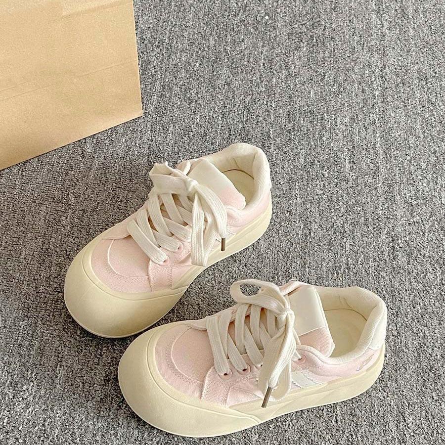 Korean niche non-collision board shoes autumn new platform casual bread shoes