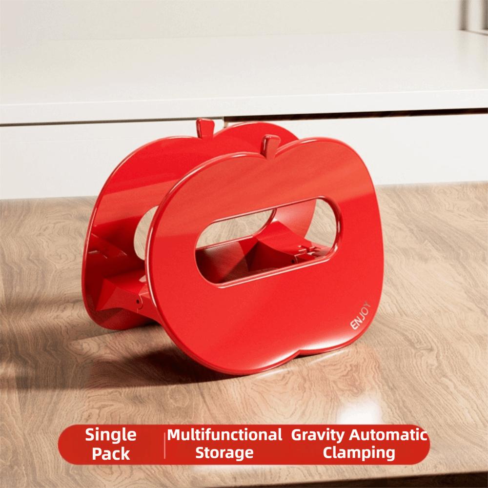 

Space Saving Gravity Kitchen Storage Holder Drainage Function Ventilated Countertop Organizer Sturdy Apple-shaped червоний